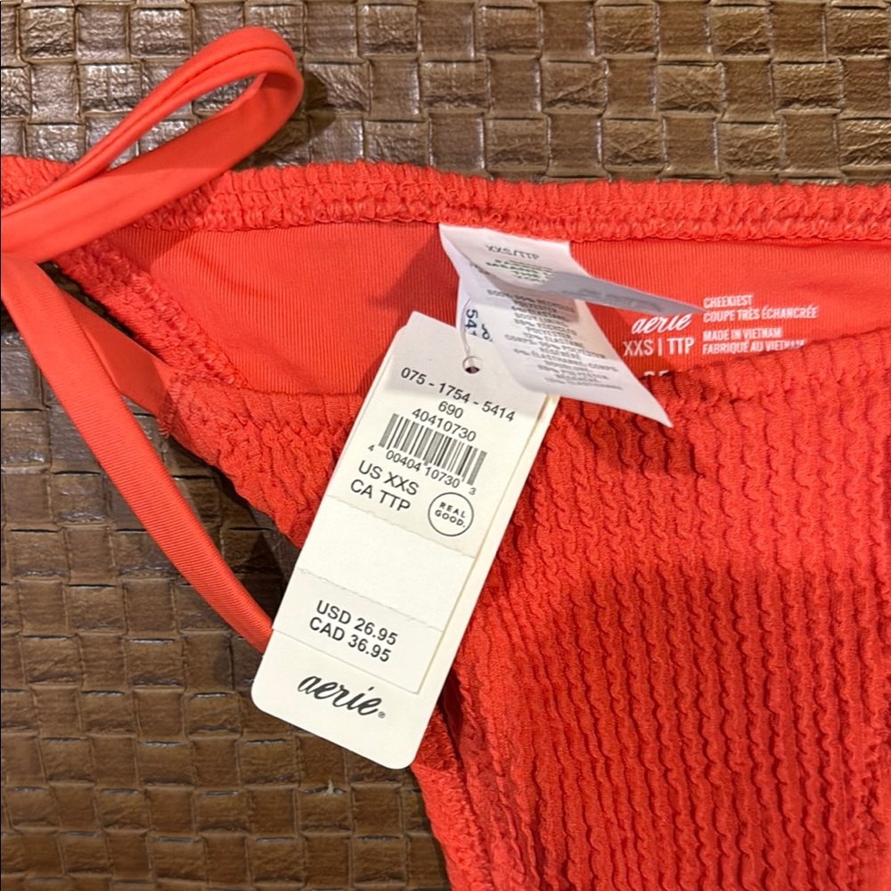 Aerie Vibrant Coral Bikini Bottom - Picture 2 of 5